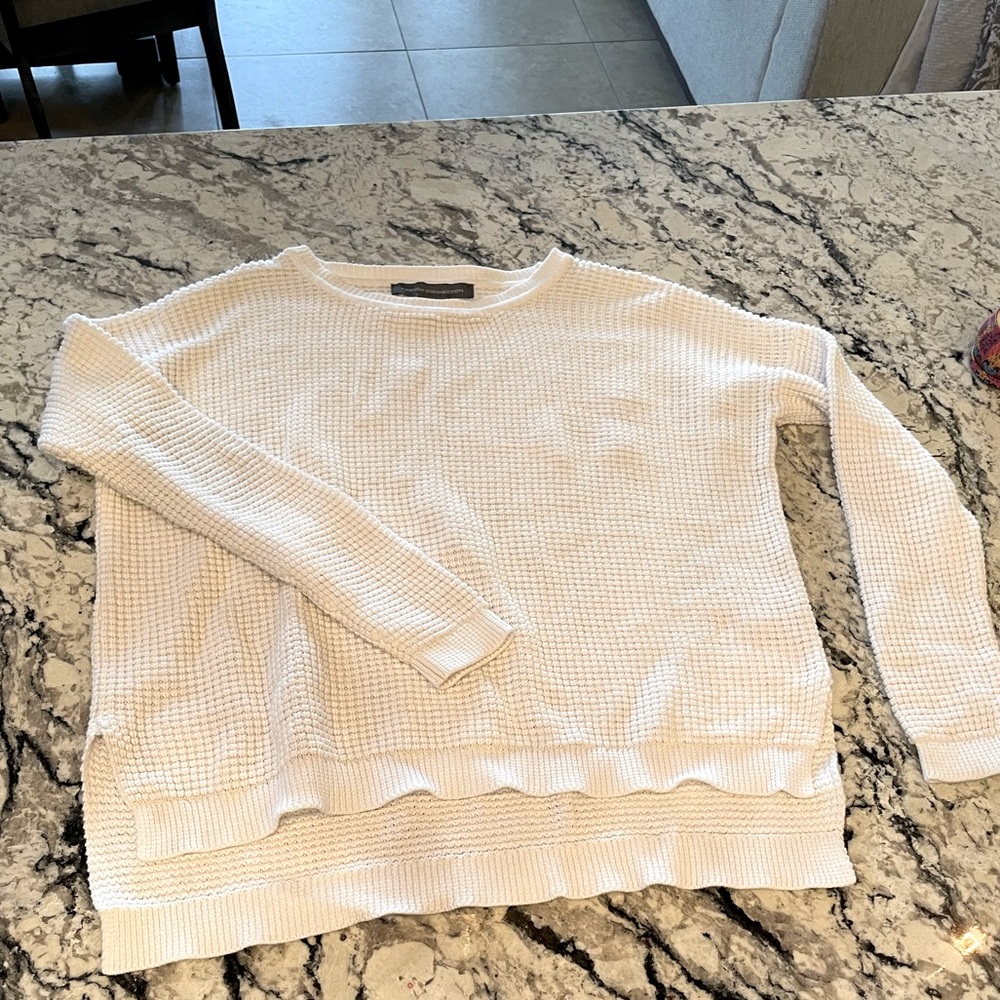 French connection white knit sweater